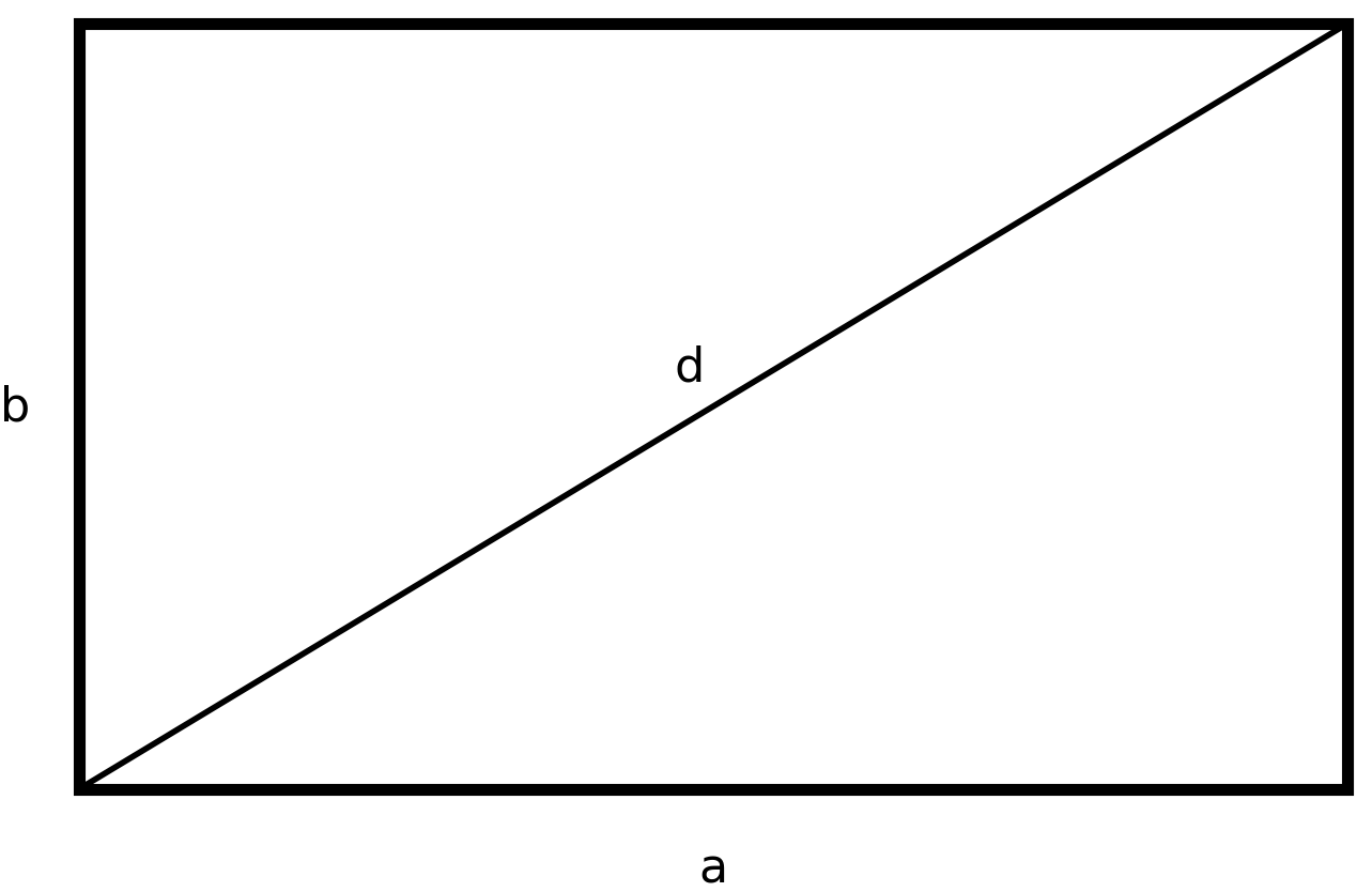 Rectangle with diagonal